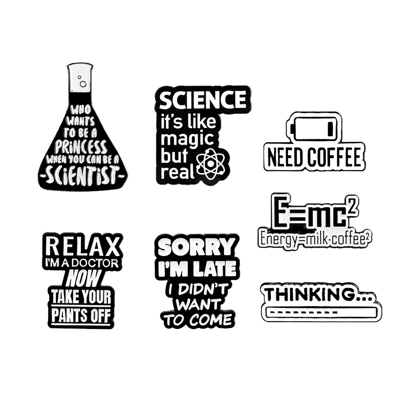 Science Buddies - Coffee Time Enamel Pin Science is