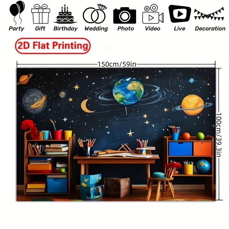 Astronomy Classroom Mural Canv - Science Nursery 评论和价格