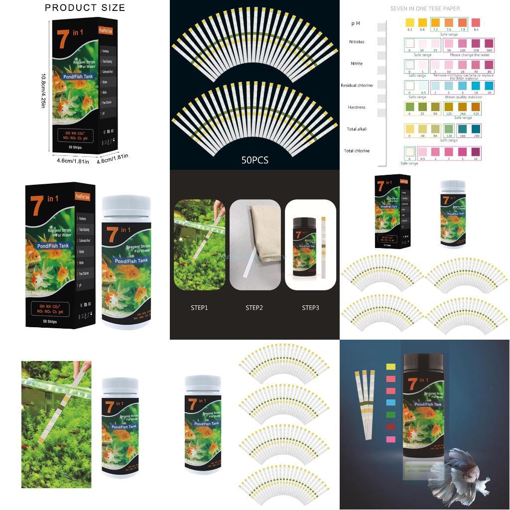 New 7 in 1 Aquarium Swimming P - Ph Strip Test 评论和价格