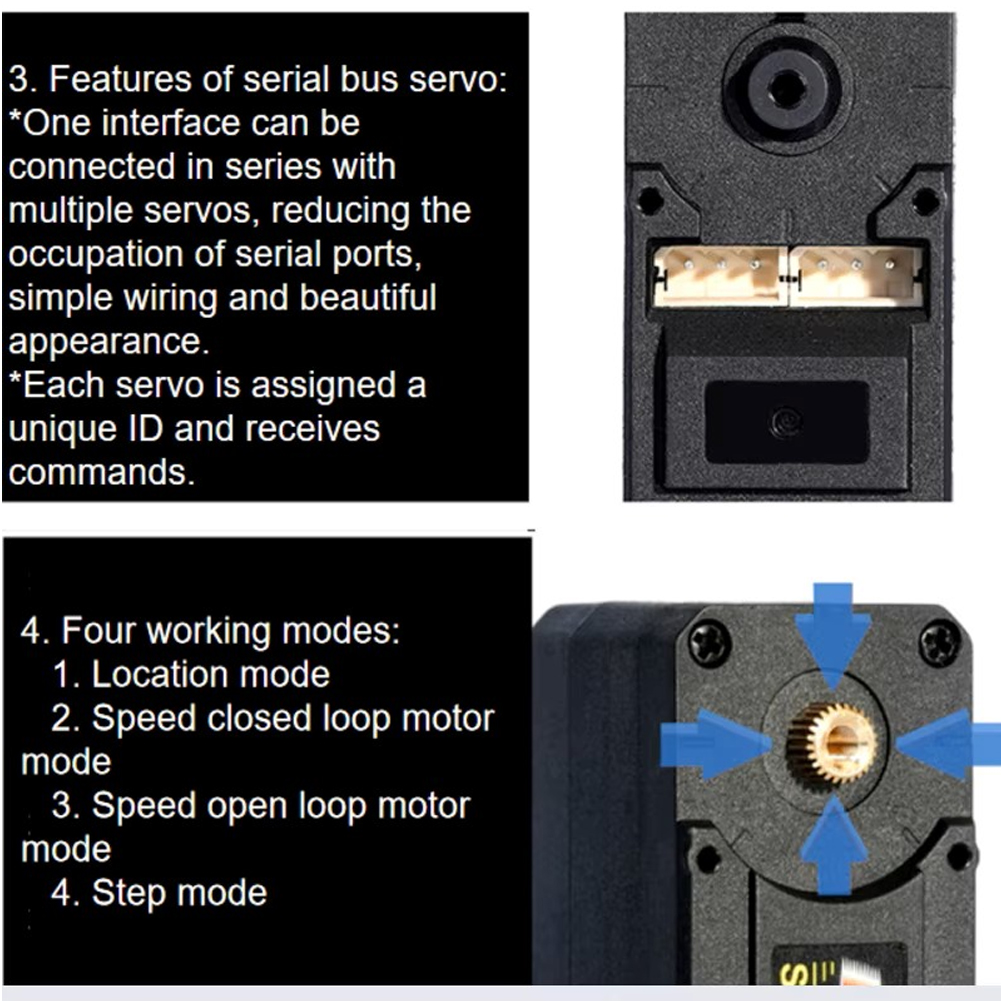 Feetech 7.4V 19KG ST-3215 Seri - Robot Arm Motor 评论和价格