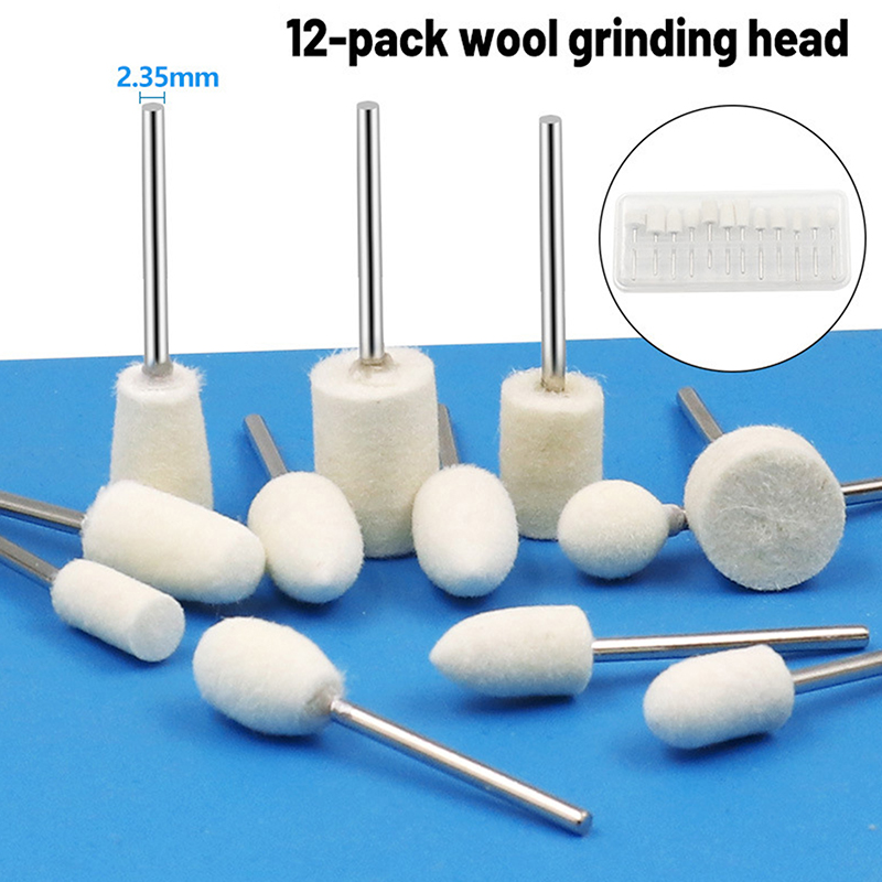New 12 Pcs Wool Polishing Head - Science Bob 评论和价格