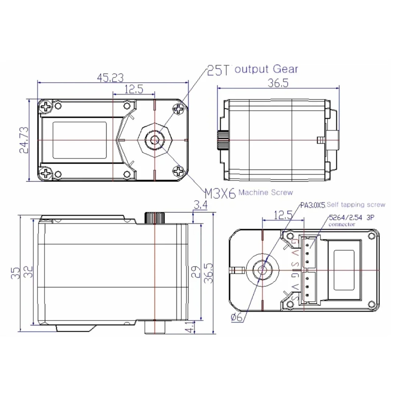 Feetech STS3215 19KG 7.4V Gear - Robot Arm Motor 评论和价格