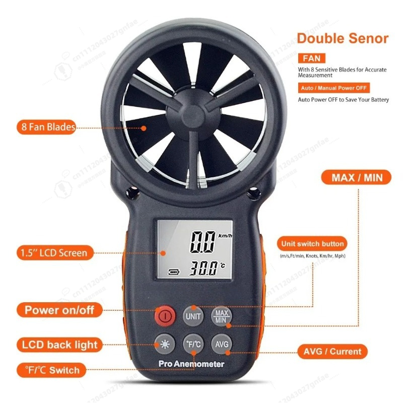 BT-100 Digital Anemometer Hand - Anemometer Wind Speed 评论和价格
