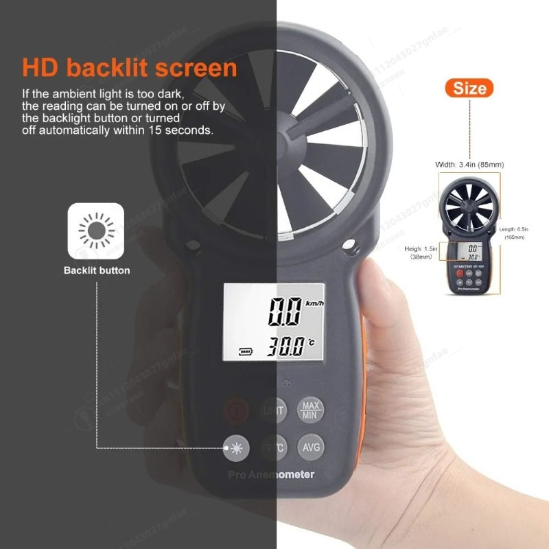 BT-100 Digital Anemometer Hand - Anemometer Wind Speed 评论和价格