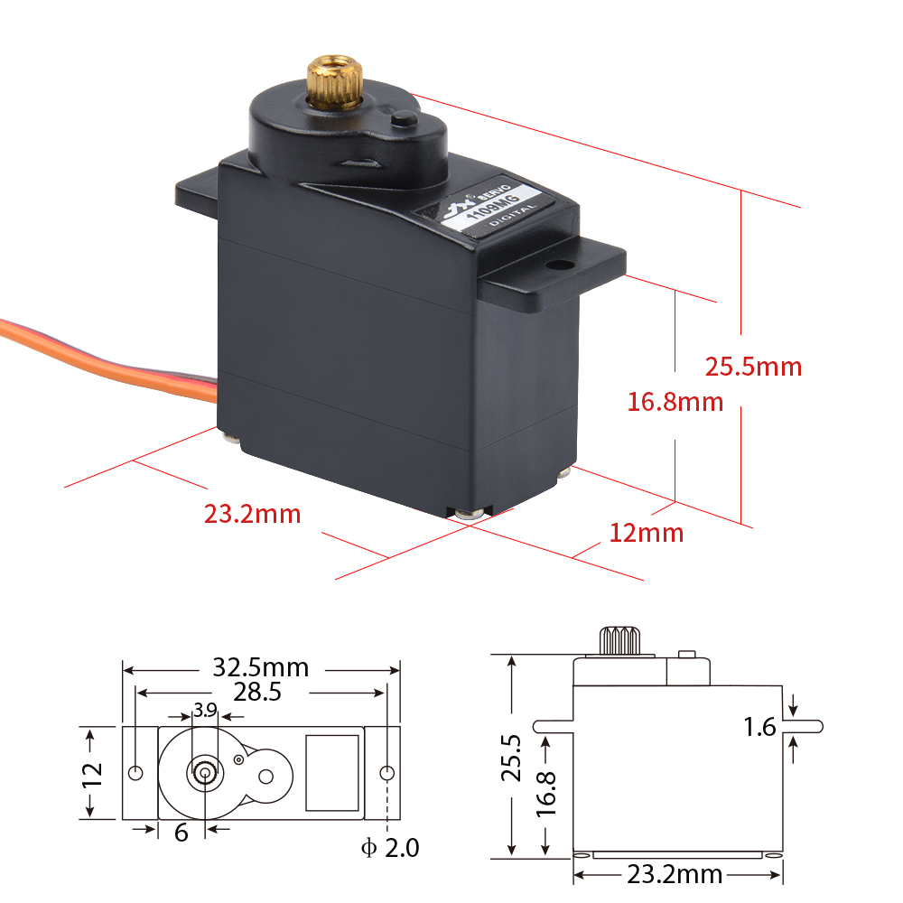 1/2/4 PCS JX Servo PDI-1109MG  - Robot Arm Motor 评论和价格