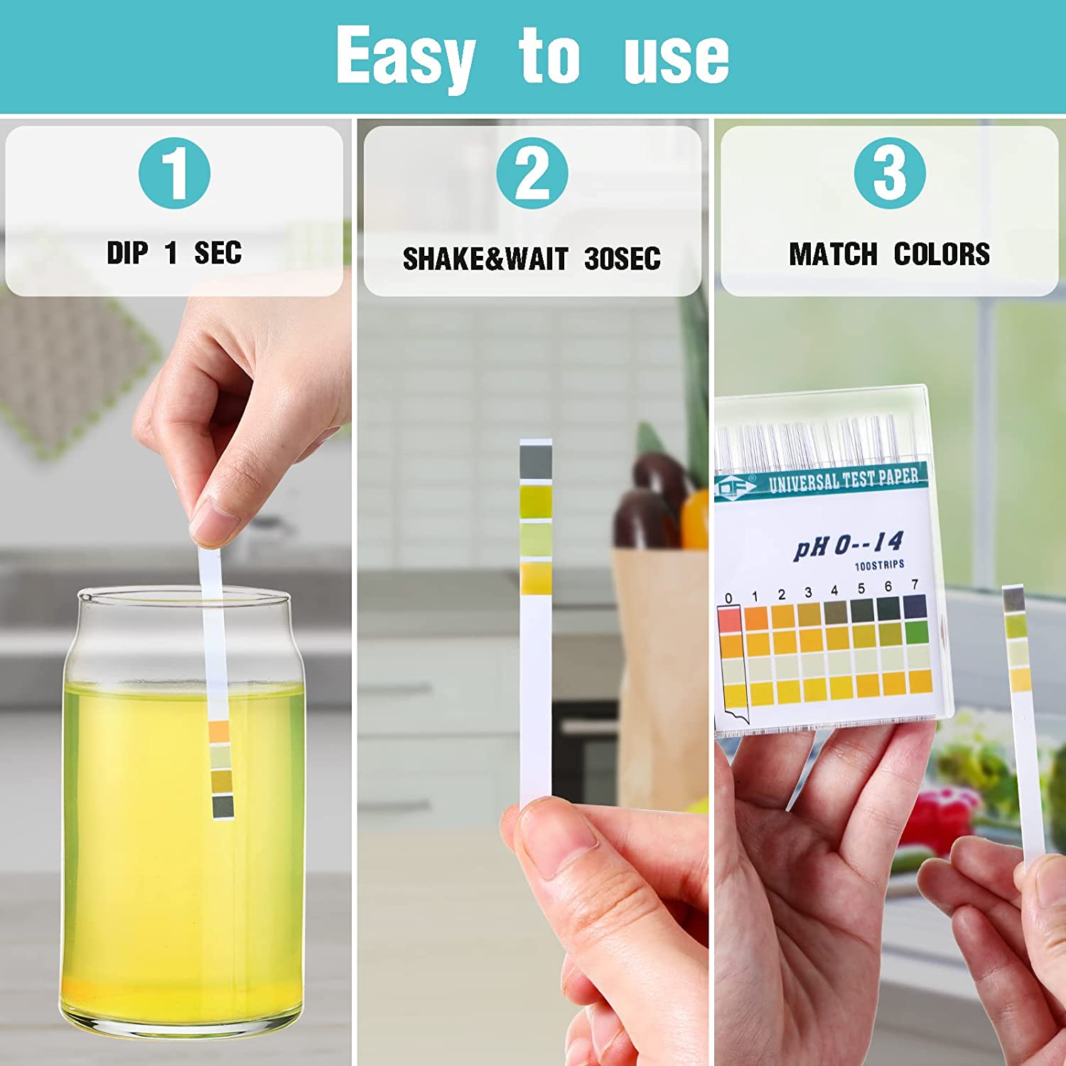 100 Strips 0-14 PH Alkaline Ac - Ph Strip Test 评论和价格