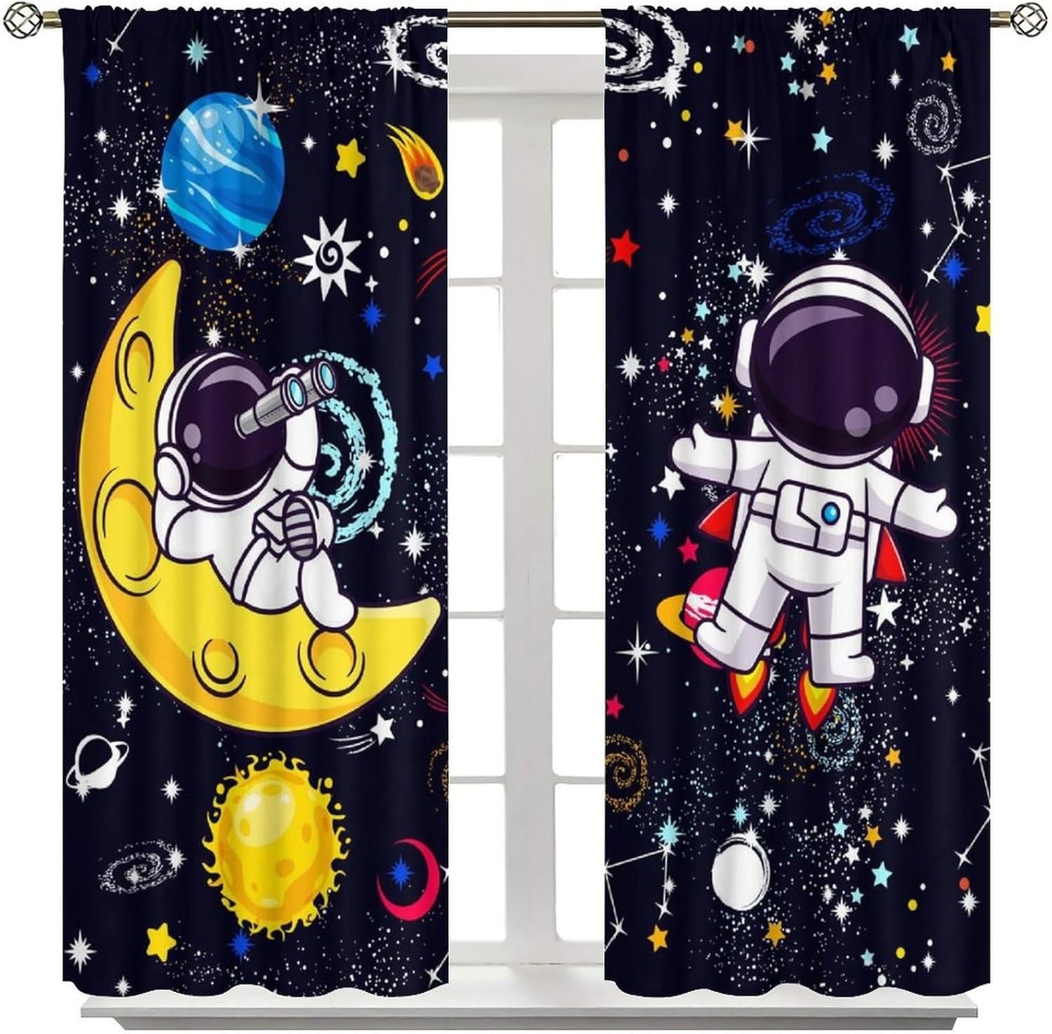 Galaxy Science Curtain Decorat - Science Nursery 评论和价格