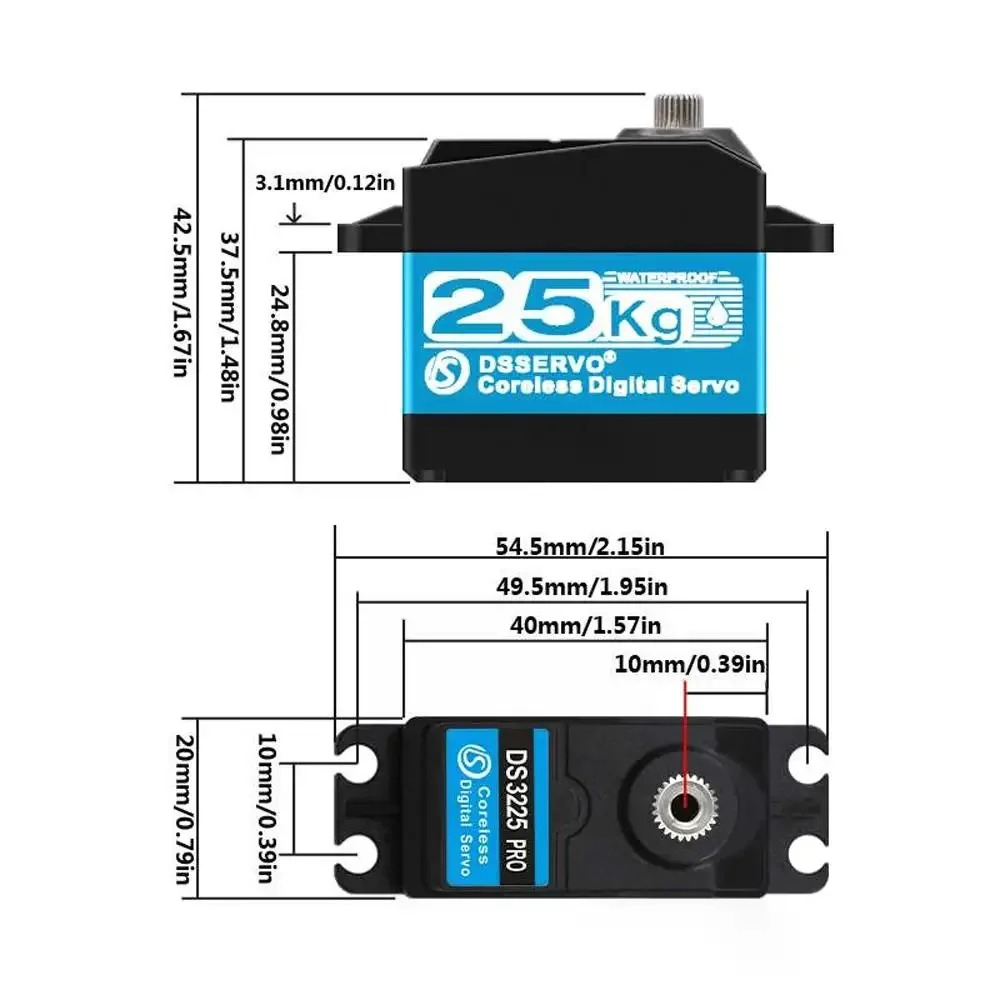 DS3225 Pro 25kg Coreless Digit - Robot Arm Motor 评论和价格