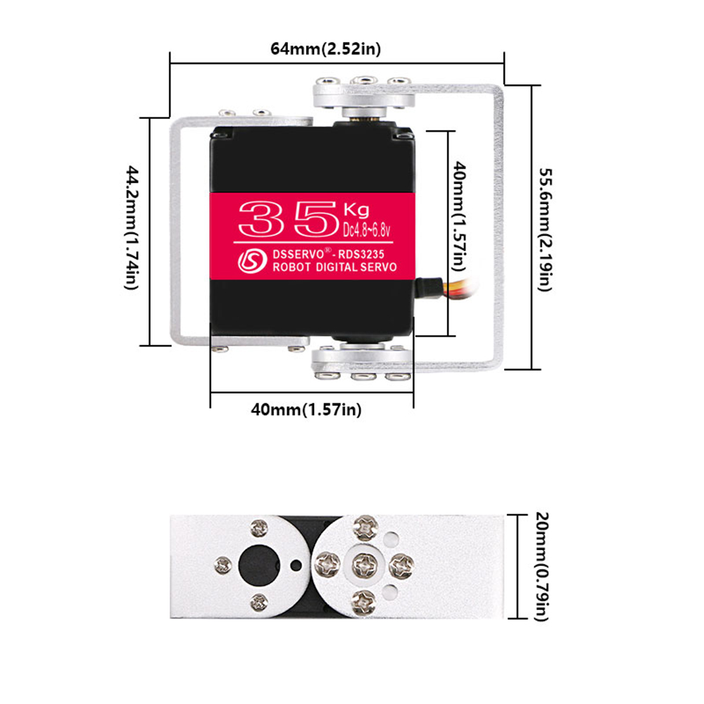 35KG Robot Digital Servo 4.8-6 - Robot Arm Motor 评论和价格