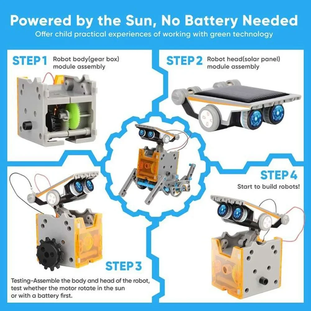 13 in 1 Solar Powered Robot Sc - Science Project Diy 评论和价格